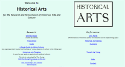 Desktop Screenshot of historicalarts.co.uk