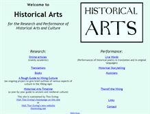 Tablet Screenshot of historicalarts.co.uk